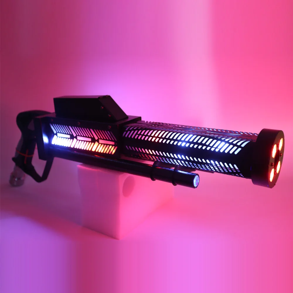 RGB Led Co2 Air Column Gun CO2 Ручной атмосферный пистолет Atmosphere Props Dry Ice Jet Bar Dj Fog Spray Cannon Machine