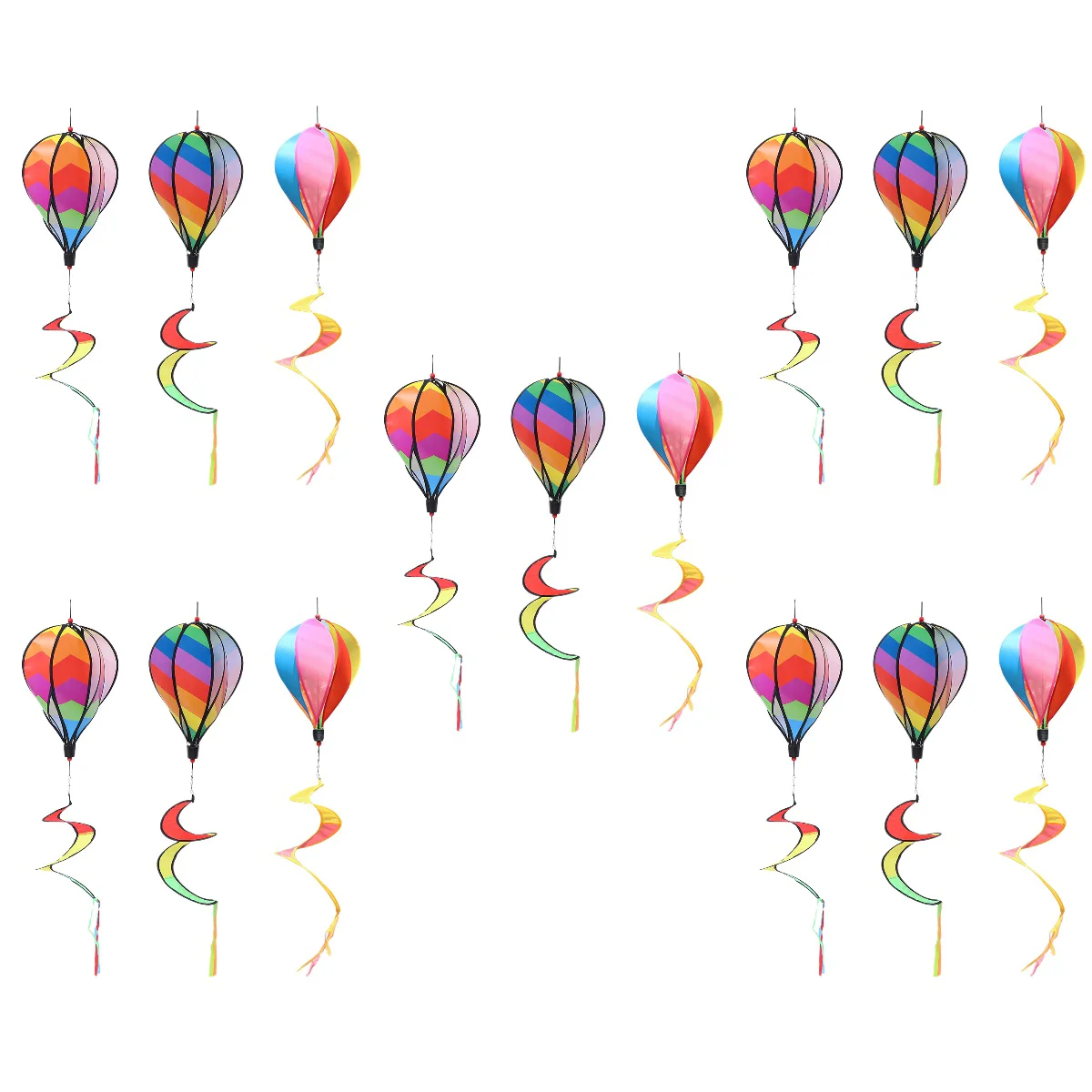 

Pcs Hot Air Balloon Pendants Rotation Windmill Garden Lawn Yard Ornament