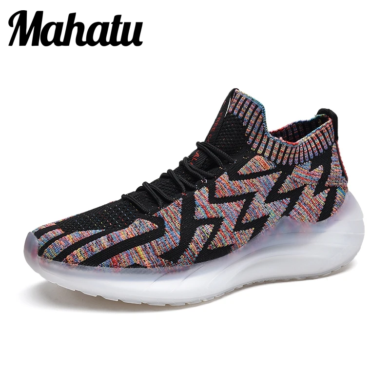 Men sport Running Shoes soft sole Big size Breathable Autumn mesh Marathon light sole Men's Sport socks shoes tenis masculino