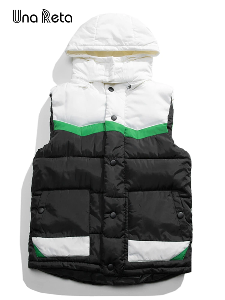 

Мужская куртка Una Reta, Повседневная зимняя хлопковая куртка без рукавов в стиле хип-хоп, мужская куртка-парка