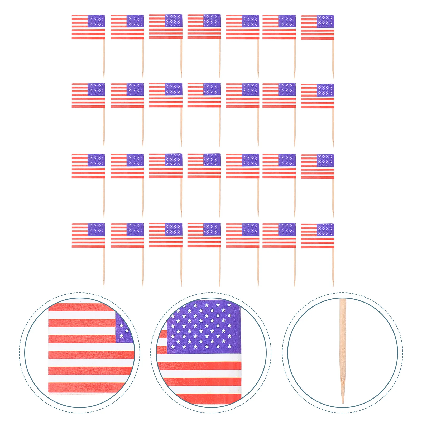 

Flag American Cupcake Flags Picks Toothpick Decor Toothpicks July 4Th Stick Us Decorations Cocktail Toppers Mini Usa Birthday