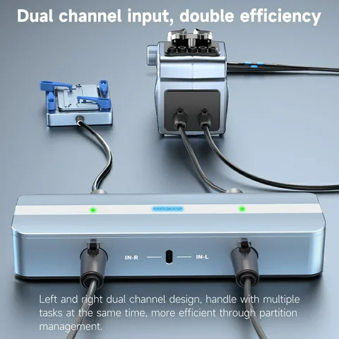 Умная док-станция AIXUN EB01, двухканальный, двухканальный вход, порт «шесть в два концентратора» для ремонта телефонов и док-станции для микропайки