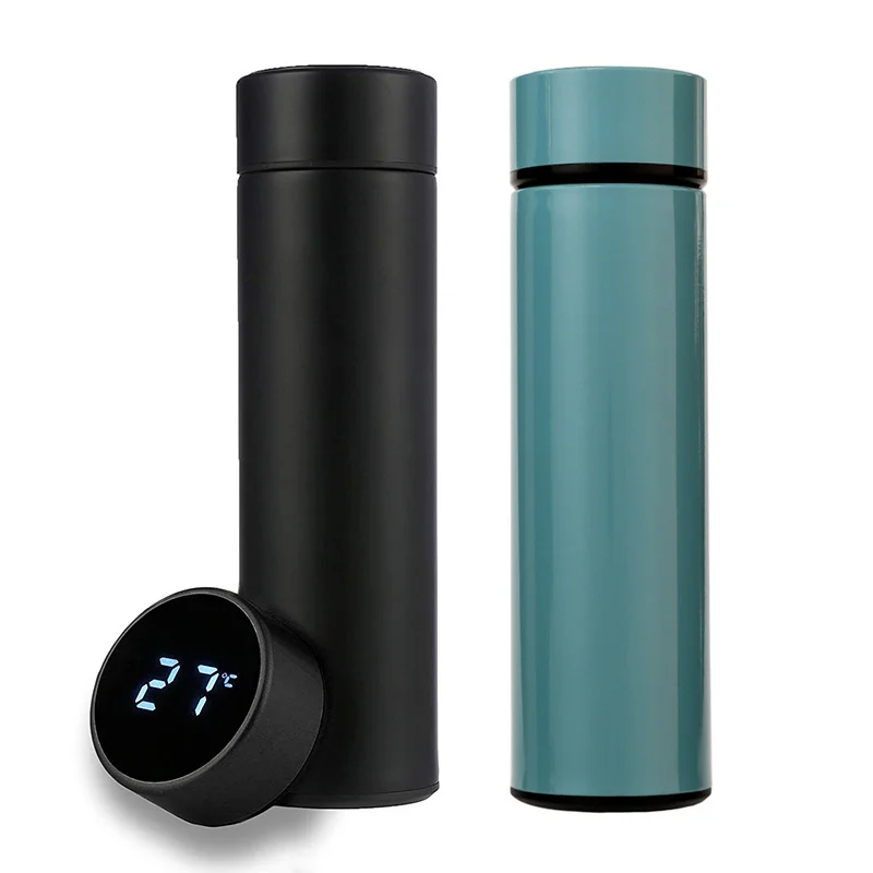 

2023 New Stainless Steel Smart Water Bottle Leak Proof Double Walled Keep Drink Hot Cold LCD Temperature Display Free Shipping