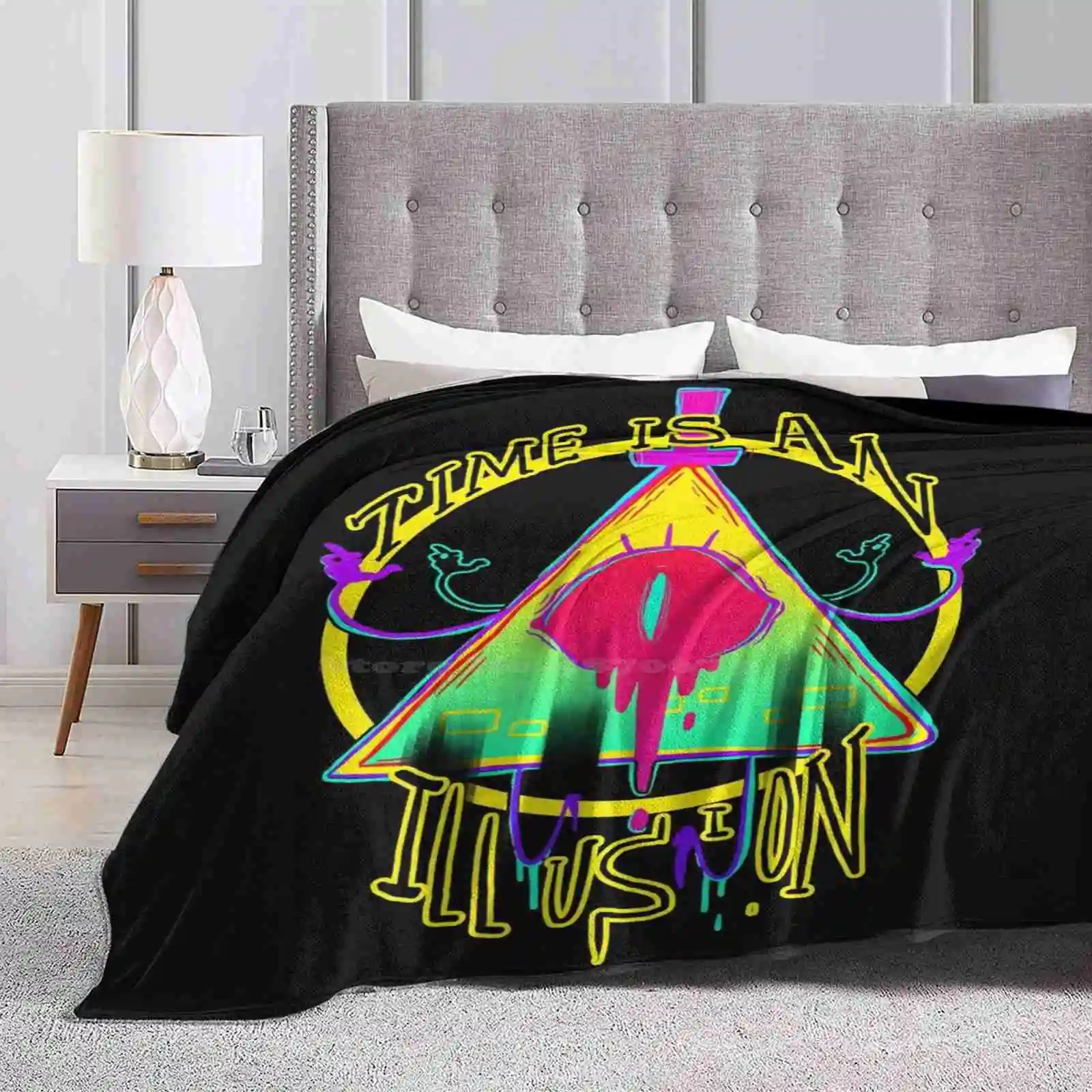 Время-это приблизительная фотография высокое качество теплое фланелевое одеяло