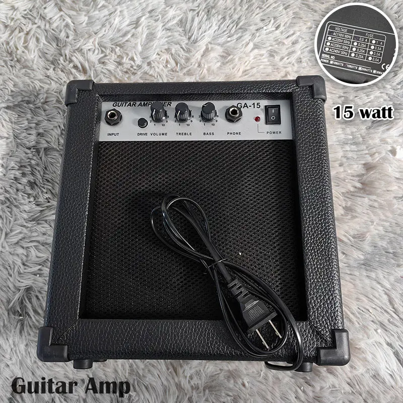 

New 15 Watt Amplifier 15W Portable Amp for Electric Guitar Black Fast Shipping