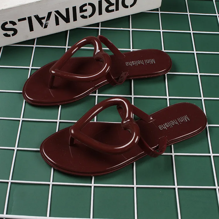 Women Summer Slippers Heart Shape Flat Shoes Solid Ladies Slides Beach Sandals Zapatos Mujer Comfortable Fashion Flip Flops 2022