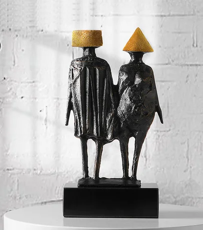 Неоклассическая железная скульптура фигурка украшение для гостиной винная