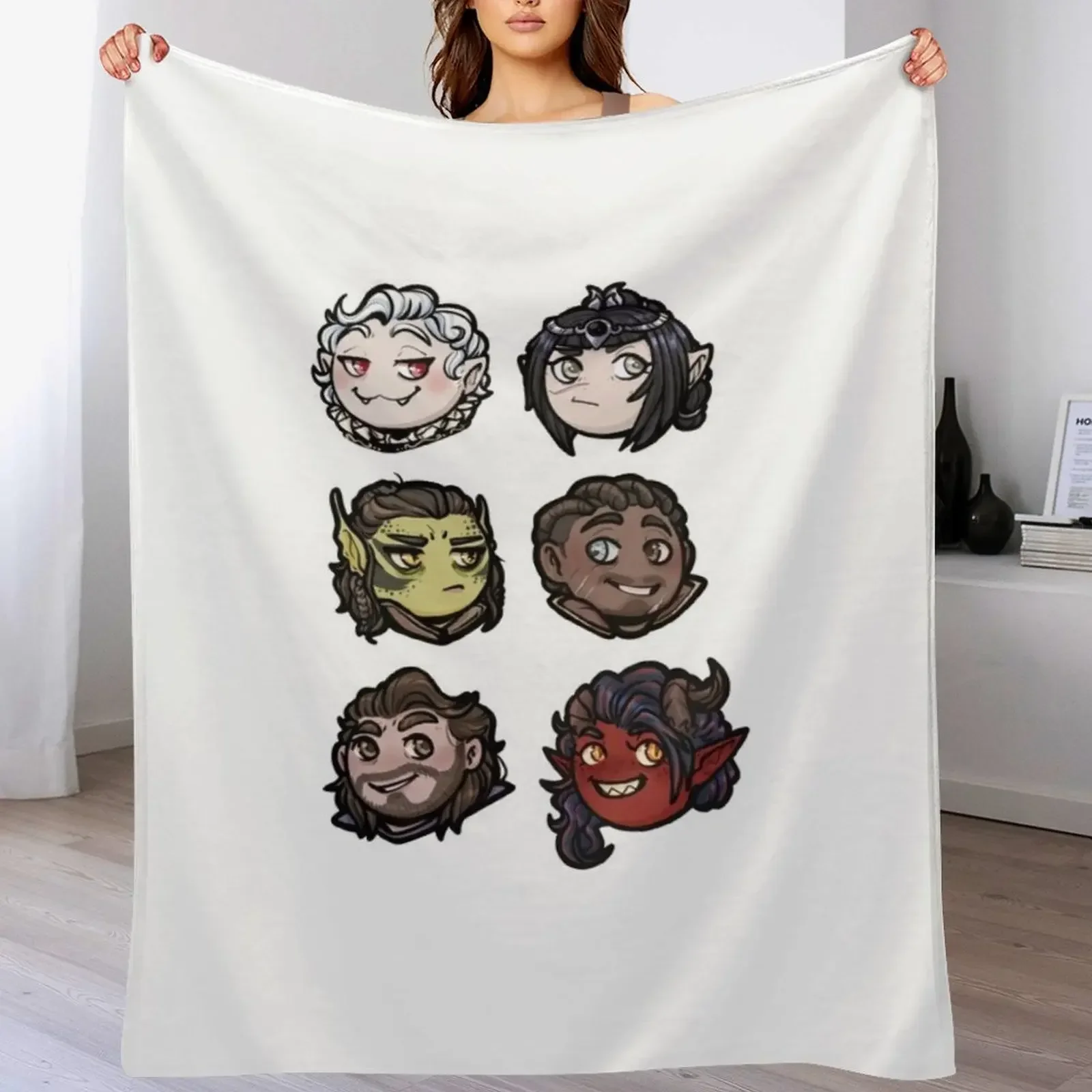 Одеяло Balders Gate с 3 исходными иероглифами декоративное покрывало мягкие кровати