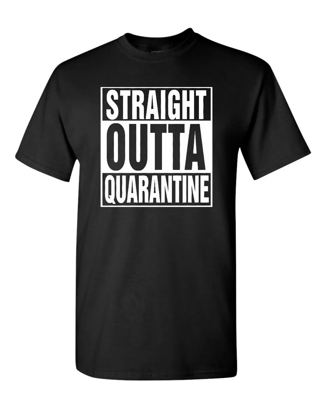 

Straight Outta Quarantine Social Distancing Men's Tee Shirt 484