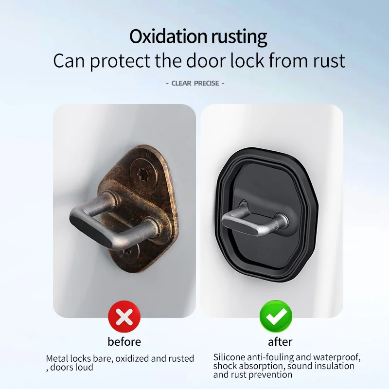 Силиконовый чехол для дверного замка автомобиля пряжка защитный от столкновений