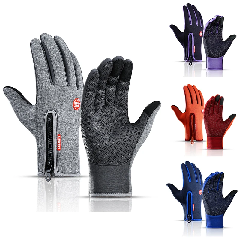 

Лидер продаж, зимние перчатки для мужчин и женщин, теплые ветрозащитные Нескользящие женские перчатки для езды на велосипеде и мотоцикле