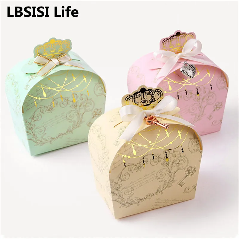 

LBSISI Life 30 шт. Новая креативная подарочная коробка в виде короны для конфет, шоколада, бисквитов, искусственное украшение