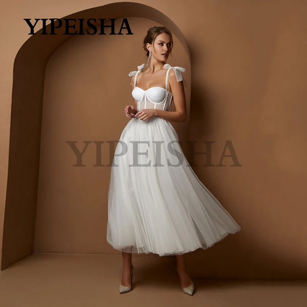 

Sweetheart See-Through A-line Evening Dresses Backless Spaghetti Strap Tulle Simple Prom Party Gown robes de soirée vestidos