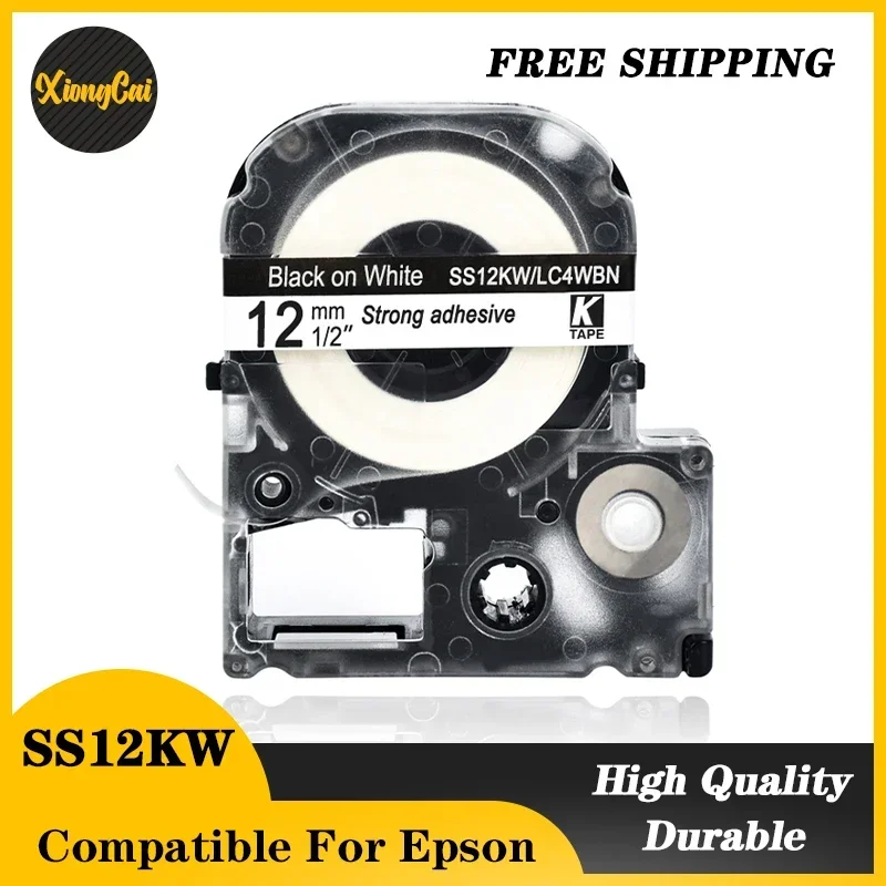 1 шт. лента для этикеток SS12KW SS18KW 12 мм 18 совместимая с принтером Epson Labelworks LW-400 LW-300