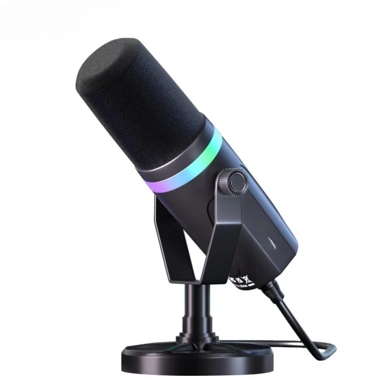 Фото Динамический микрофон S3000 USB/XLR с разъемом для наушников/RGB/функцией отключения звука для микшера, ПК, игр, записи, стриминга, PS5/4, AmpliGame №1