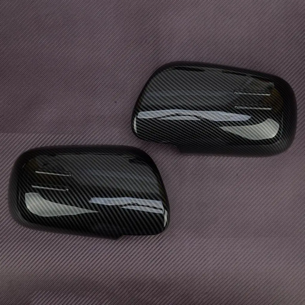 

1 Pair Front Side Rearview Mirror Cover Cap Trim Black Carbon Fiber Style Plastic Fit for Toyota Camry Sedan 2011-2009 2008 2007