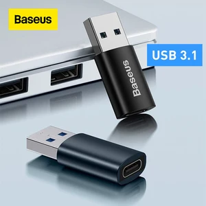 Адаптер USB C Baseus, адаптер OTG, мужской на микро USB Type-C, Женский конвертер для Macbook, Samsung S20, USBC, OTG коннектор