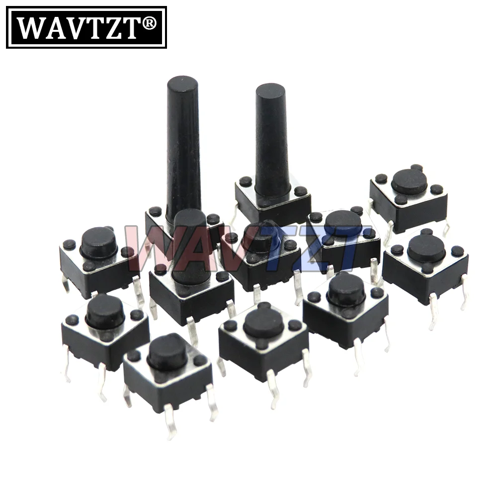 100 шт Φ 6x6x4,3 6x6x5 6x6x6 6x6x7 6x6x8 Кнопка DIP4-контактный планшетовый переключатель