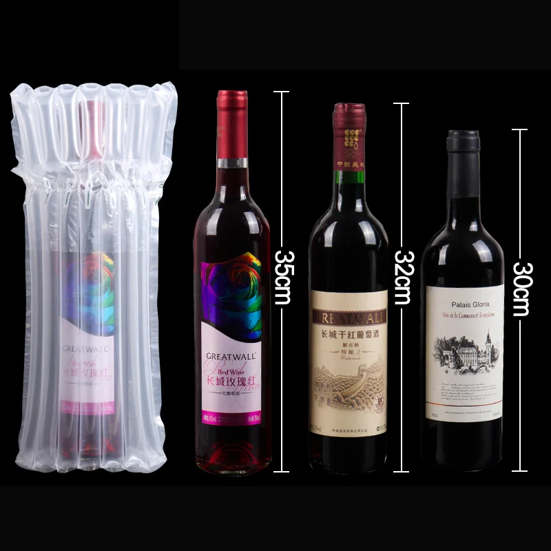 750ml Red wine Air column Balloon Inflatable packaging Roll film falling protection Bubble ice fruit olive oil cup bottle Buffer