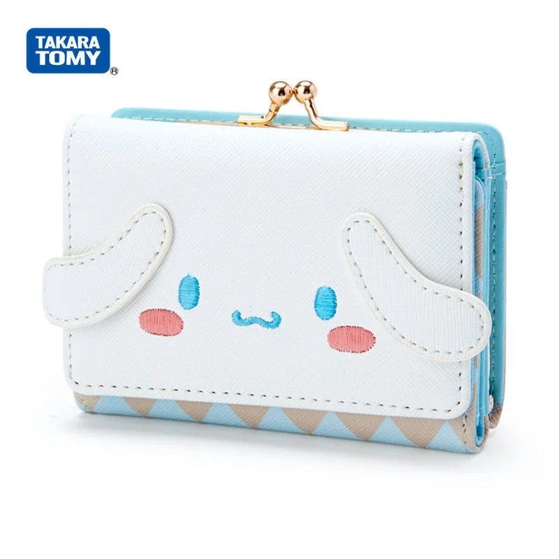 

Takara Tomy New Pu Women's Casual Short Wallet Pom Pom Purin Shape Zipper Hasp Card Holder Wallet