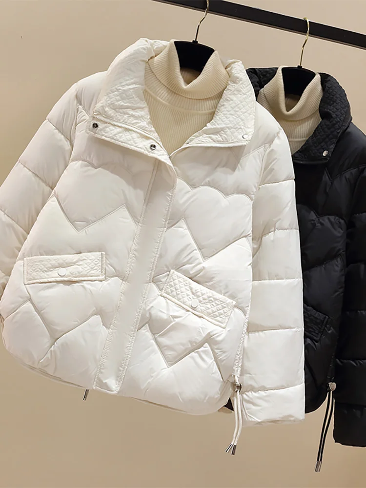 Маленькая женская куртка на хлопковой подкладке новинка зимы 2024 европейские