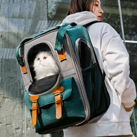large breathable pet backpack kitten travel bag portable large capacity handbag puppy transport bag luxury dog carrier cat cage