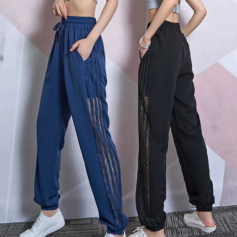 New Women Chic Office Casual Sports Fitness Wear Straight Pants Vintage High Trousers Baggy 2023 Spring Summer Autumn Wide Leg