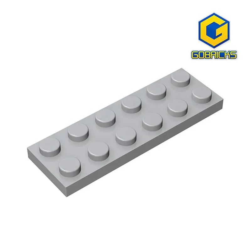 

Gobricks 10PCS Building Blocks Plate 2 x 6 Educational Brick Compatible With 3795 Plastic Toys for Children Particles Bricks