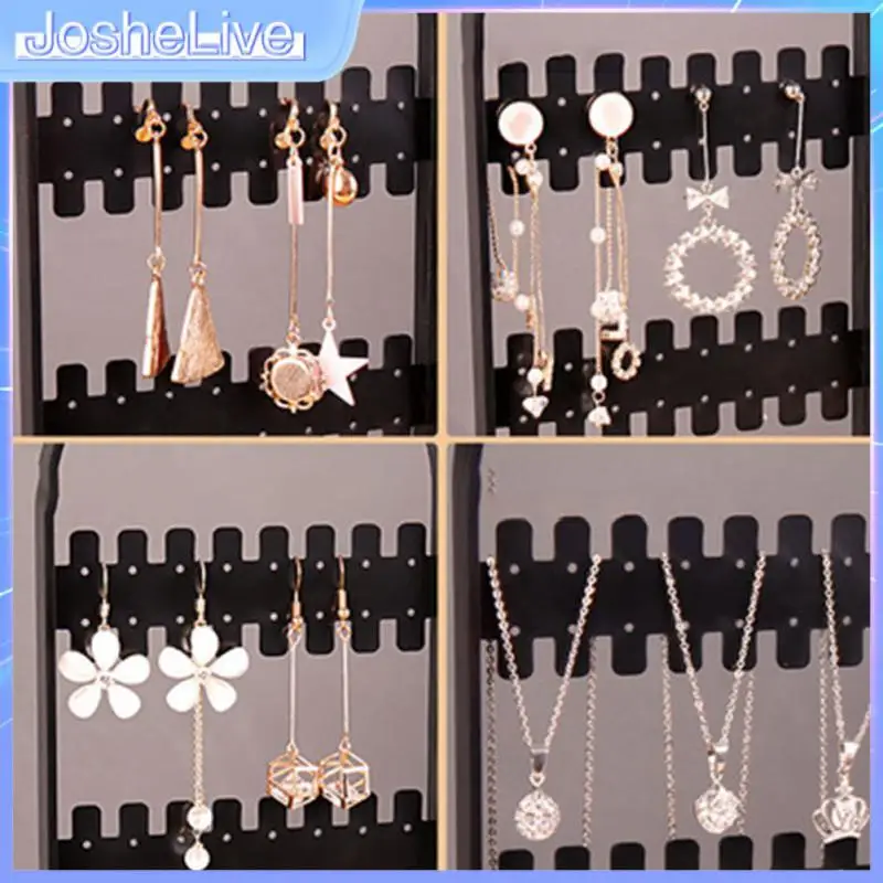 

Jewelry Storage Box Earrings Display Stand Bracelet Necklace Organizer Foldable Portable Plastic Box