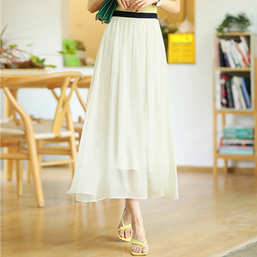 Женская юбка-трапеция с высокой талией |