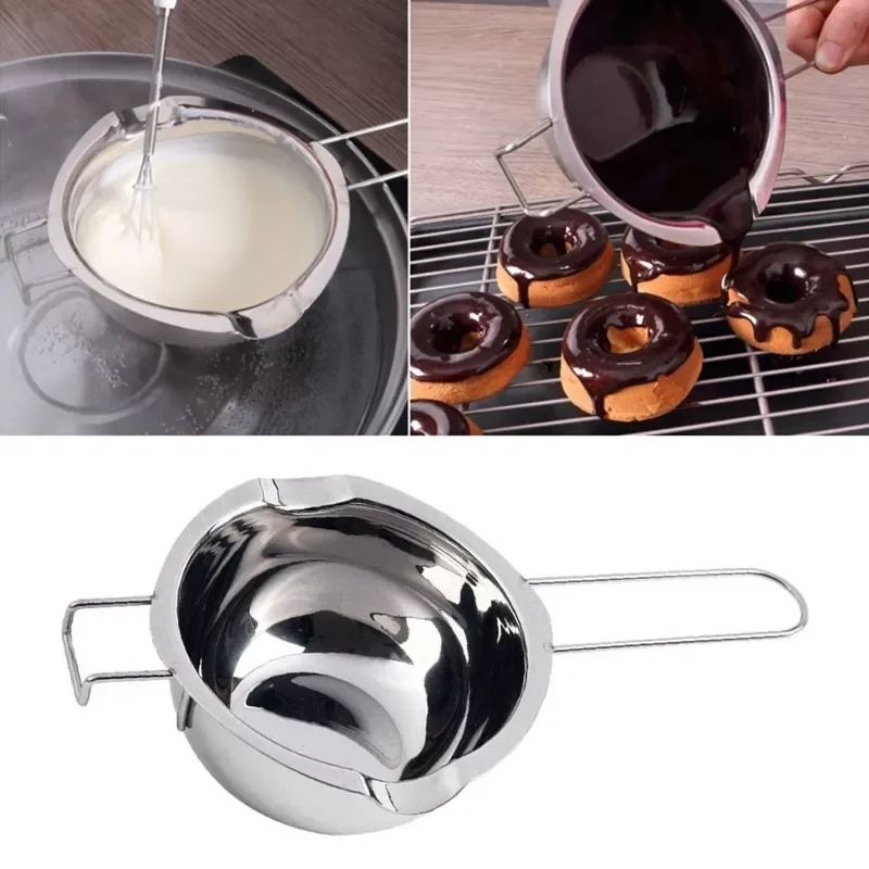 

2022New Stainless Chocolate Butter Melting Pot Pan Home Kitchen Milk Bowl Double Boiler Dessert Tools