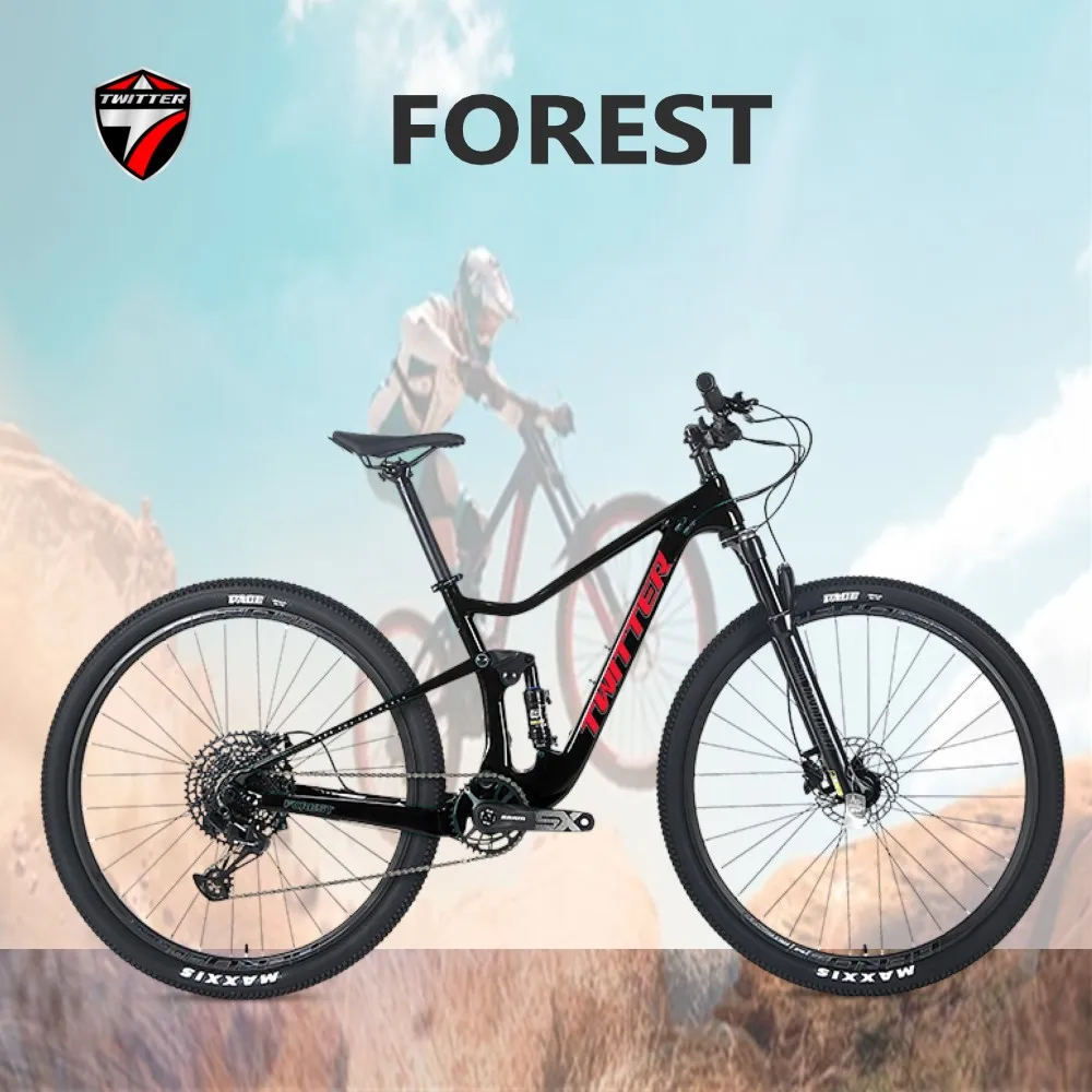 

TWITTER FOREST M6100-12S 27.5/29" inner routing AM class T1000 full suspension carbon fiber mountain bike hydraulic disc brakes