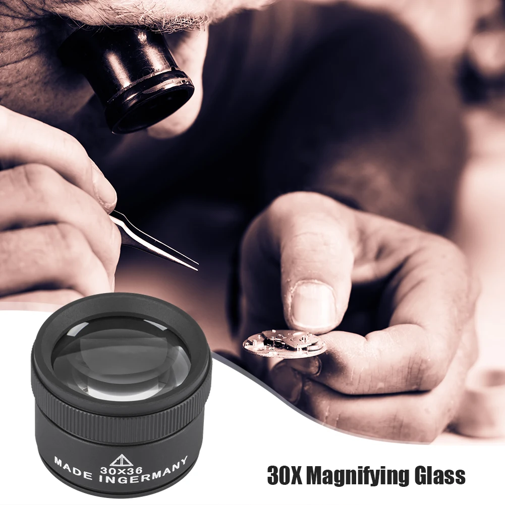 

Handheld 30X Magnifying Glass Watch Repair Jewelry Appraisal Monocle Magnifier Mini Pocket Handheld Coin Stamps Jewelry Loupe