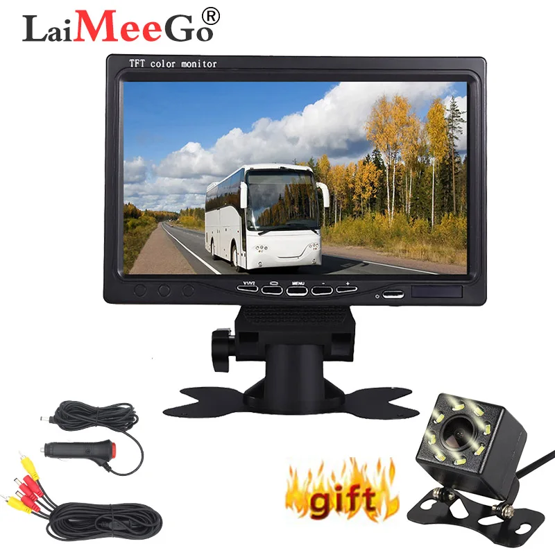 

Система помощи при парковке автомобиля, 7-дюймовый HD-экран, 8 светодиодов, камера заднего вида для грузовика