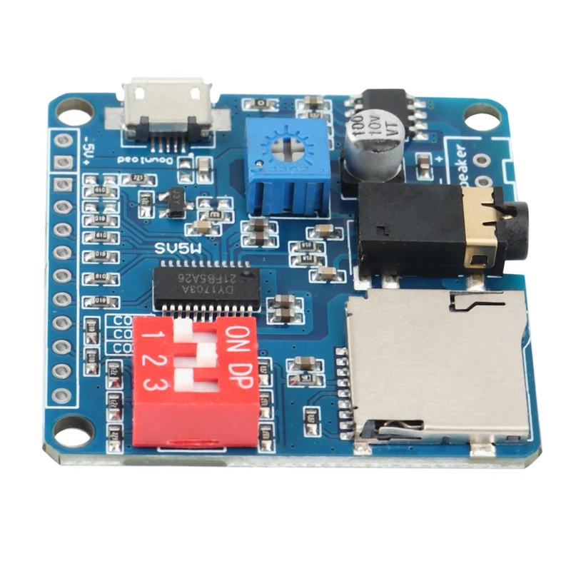 Модуль воспроизведения голоса mp3-плеер UART I/O усилитель триггера класса D 5 Вт 8 м