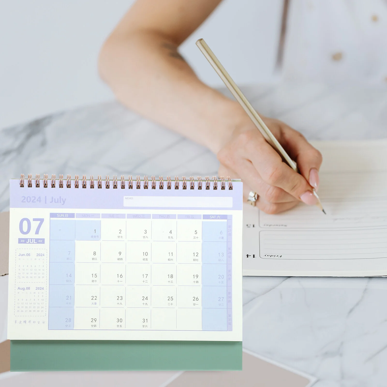 

Decorations Portable Month Calendar Household Desk Daily Mini Decorative Standing