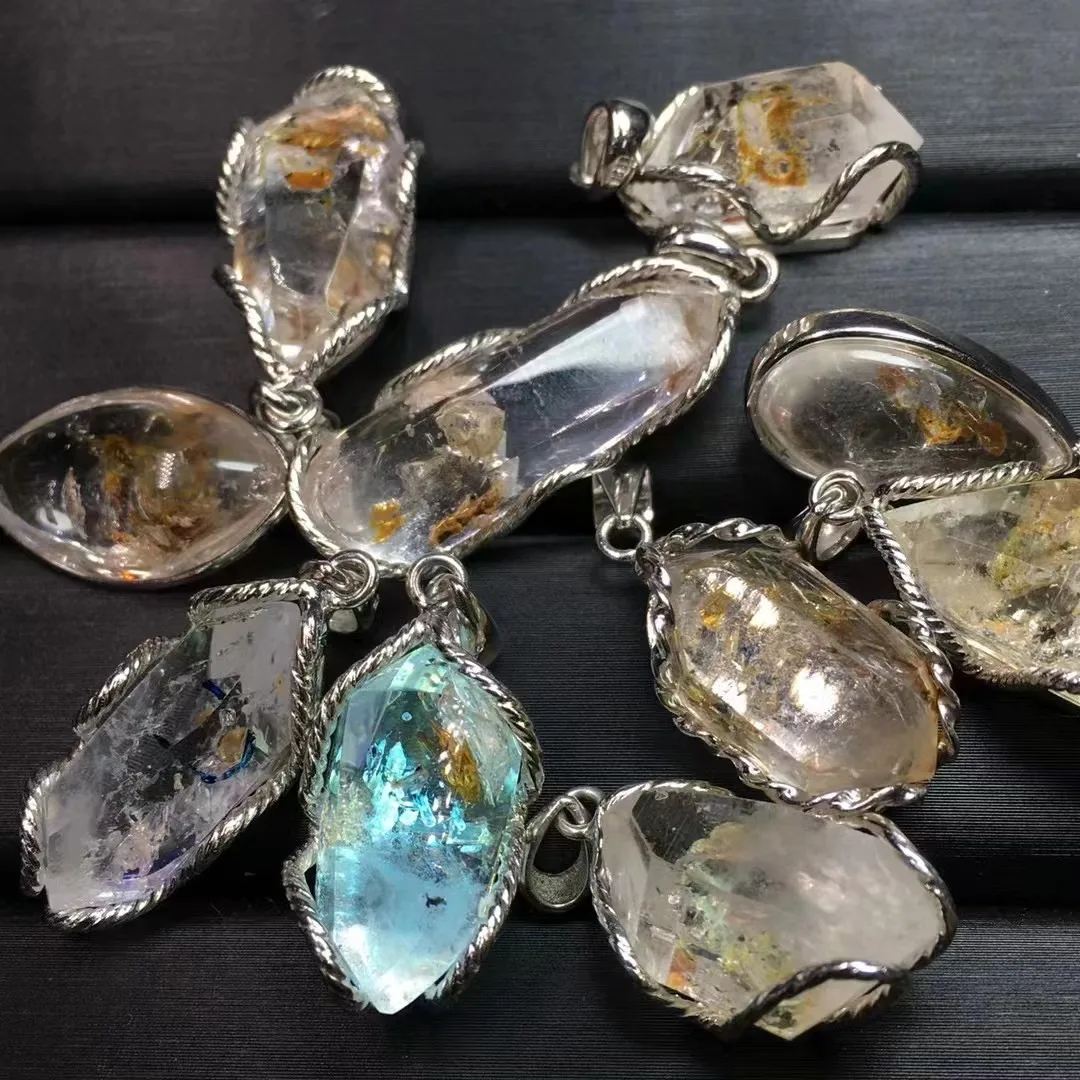 Единица цельнокроеной пряжки из серебра 925 пробы с естественным искусственным