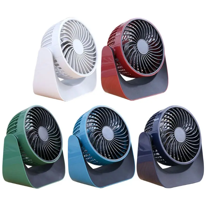 

USB Charging Desktop Mini Fan Mute Degree Rotation 3 Speed Summer Air Cooler