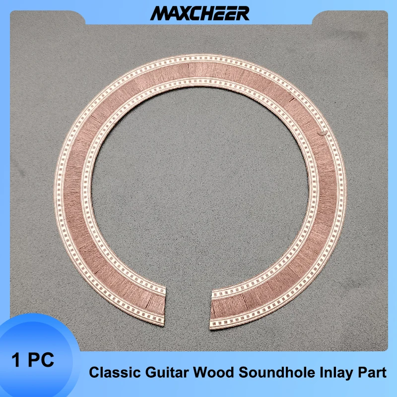 

Classic Guitar Wood Inlaid Soundhole Rosette Inlay Guitar Body Project Parts Natural Color