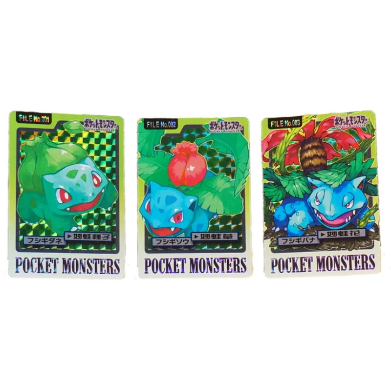 

54 шт./компл. персонажи из аниме «Покемон» булбазавр Пикачу клеу сказочные навыки радар флэш-карта аниме классика Игра коллекционная игрушка