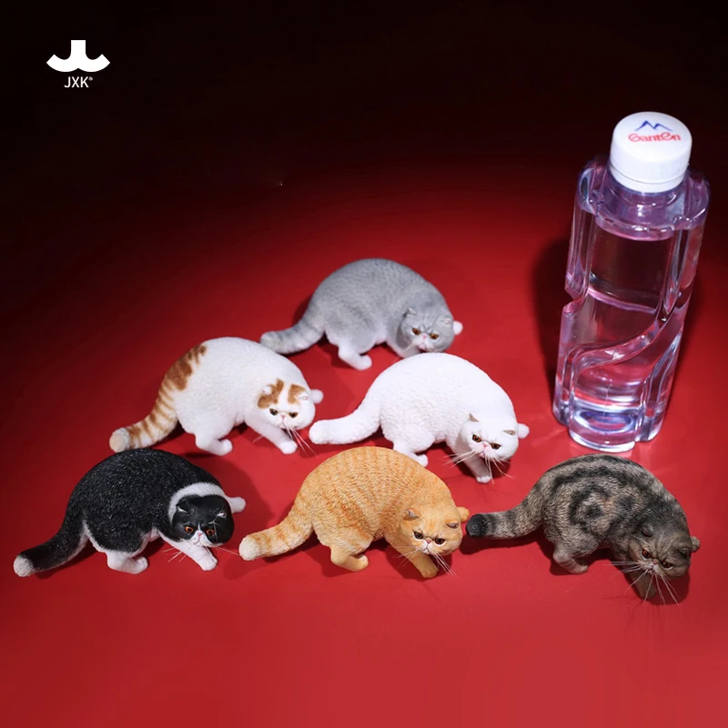 Фото Jxk 1/6 экзотические короткошерсти милый кот домашнее животное модель коллекционные игрушки подарок котенок маленькие аксессуары украшения №4
