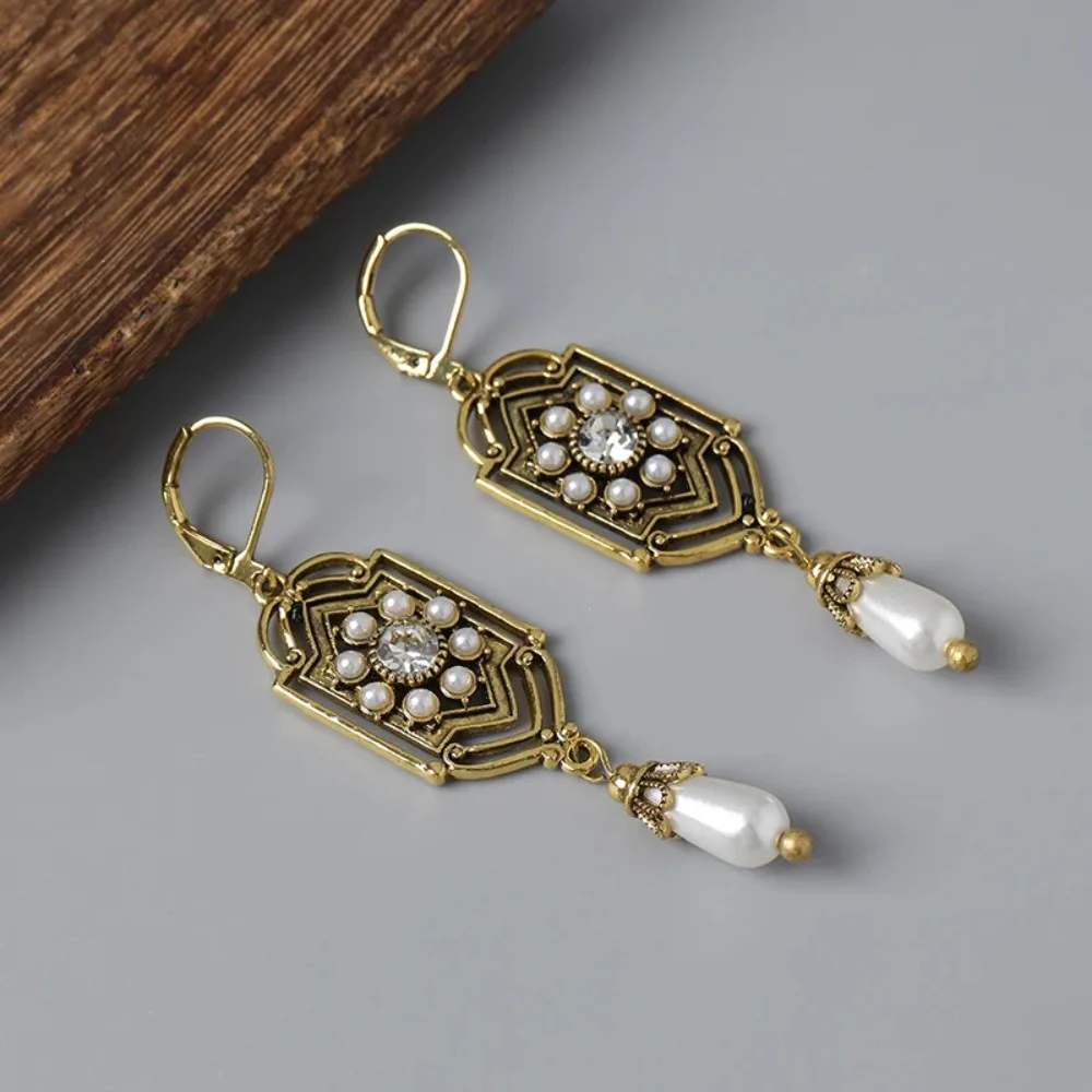 Новые винтажные женские серьги с геометрическим рисунком классические