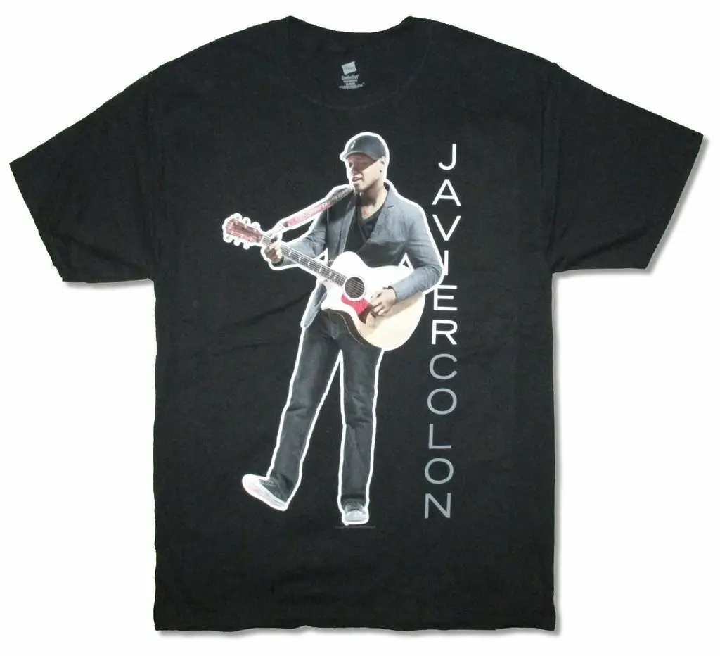 

Javier Colon White Outline Pic Black T Shirt New Acoustic Soul
