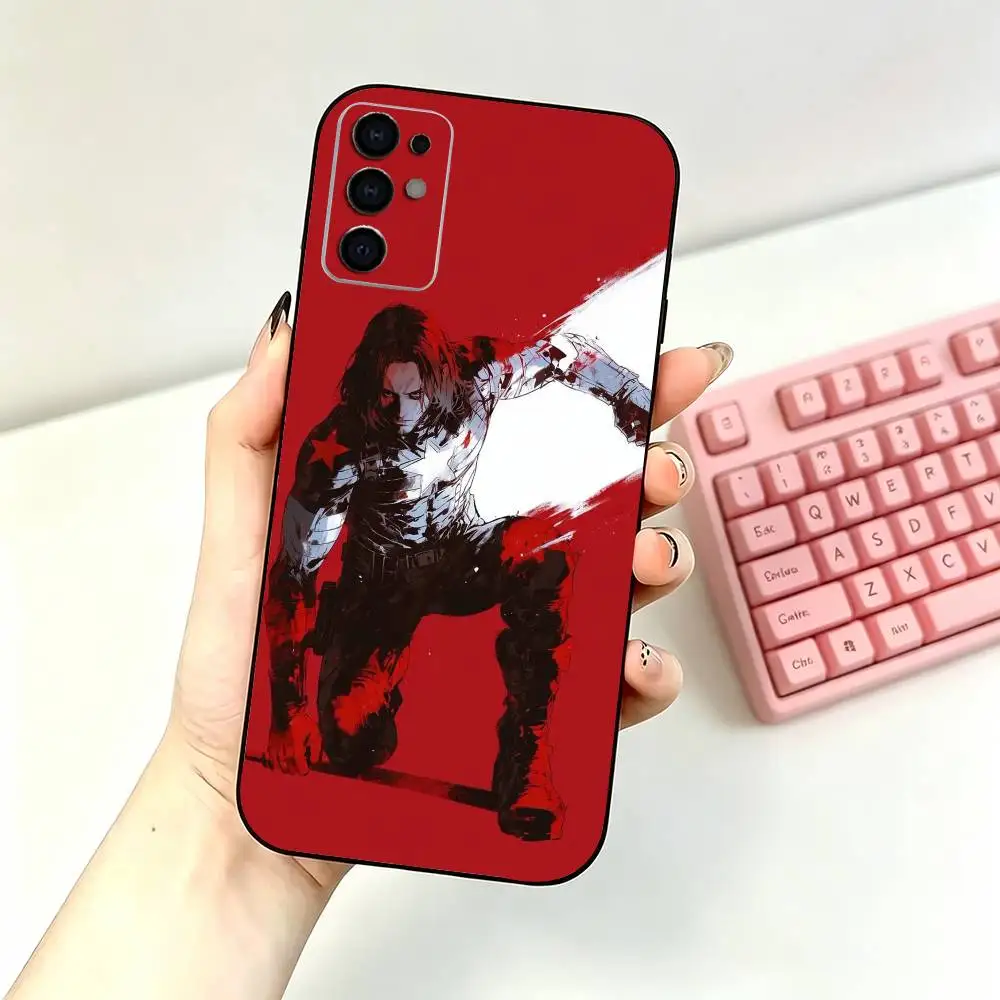 Фото Мягкий черный чехол для телефона B-Bucky B-Barnes W-Winter S-Soldier для Samsung S26,25,24,21,22,21,20,10,9,8,7,6Ultra,Plus,Fe, Lite №5