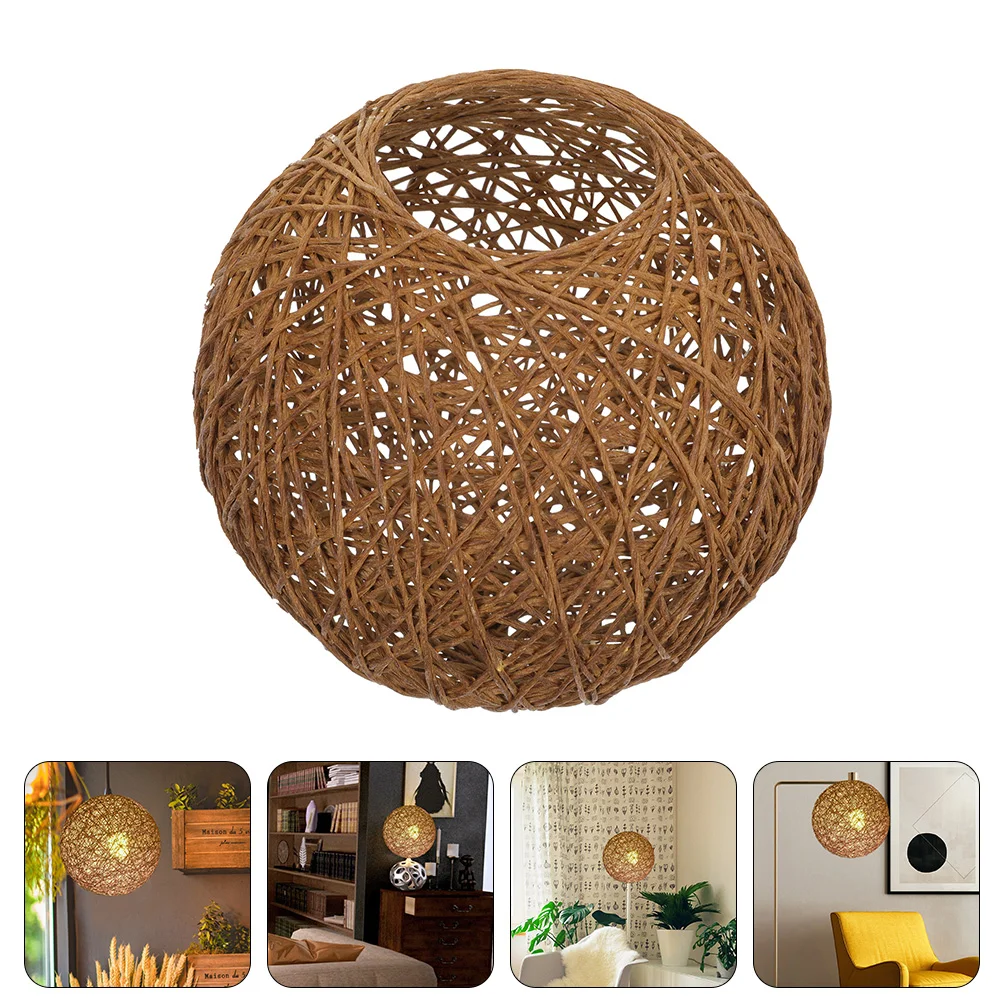 

Chandelier Shade Paper Lampshade Home Ceiling Light Unique Rattan Pendant Lights Ball DIY Cover Ornament Wall Hanging Simple