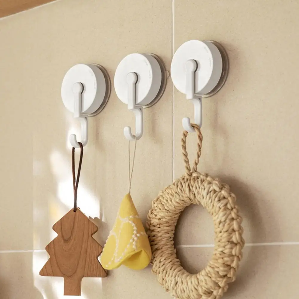 

1 Set Practical Storage Hook Waterproof Shower Hook Convenient Suction Cup Clothes Hook Space-saving