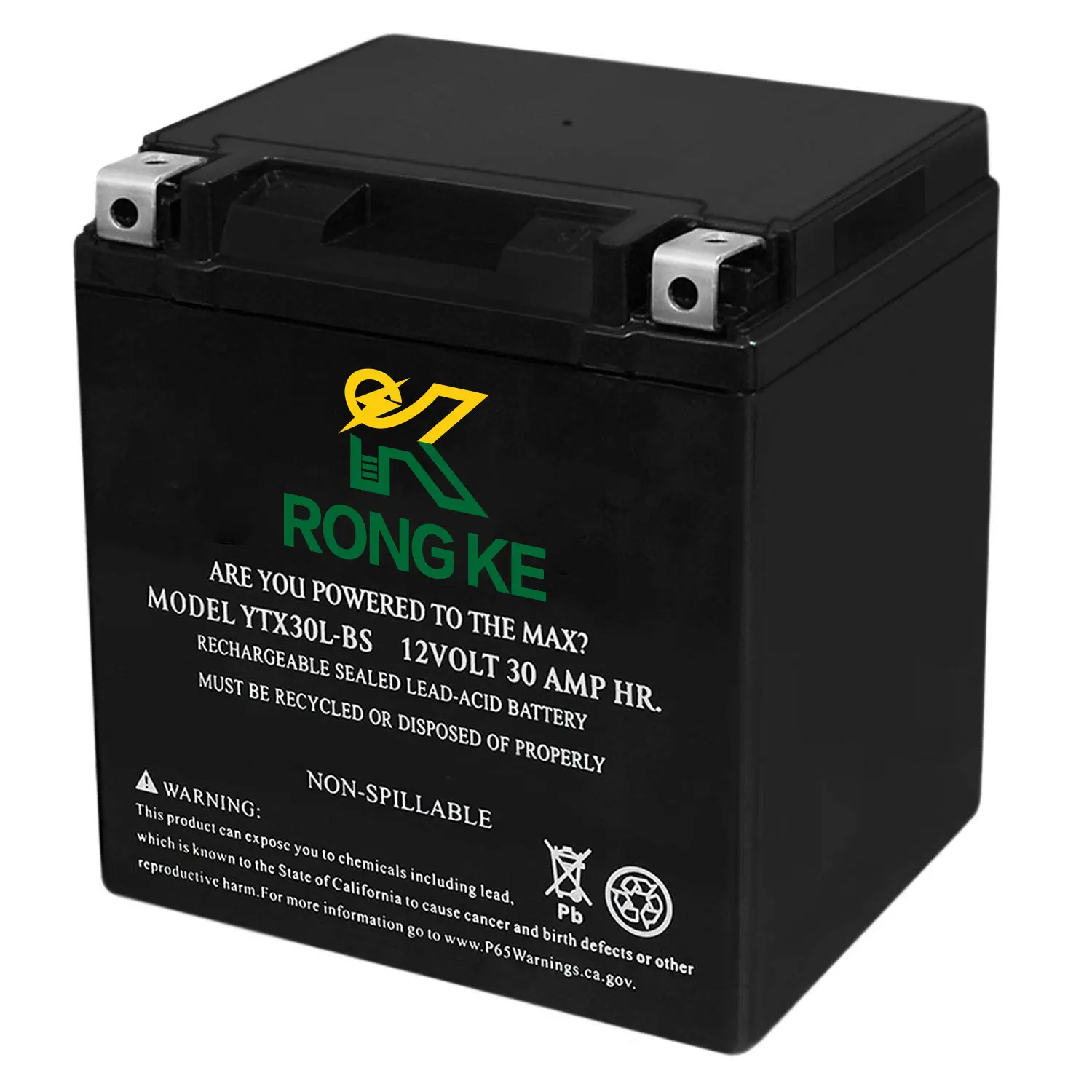 

RONGKE YTX30L-BS 12V30AH Maintenance Free Motorcycle Battery Sealed lead acid Rechargeable SLA AGM Motorcycle Battery
