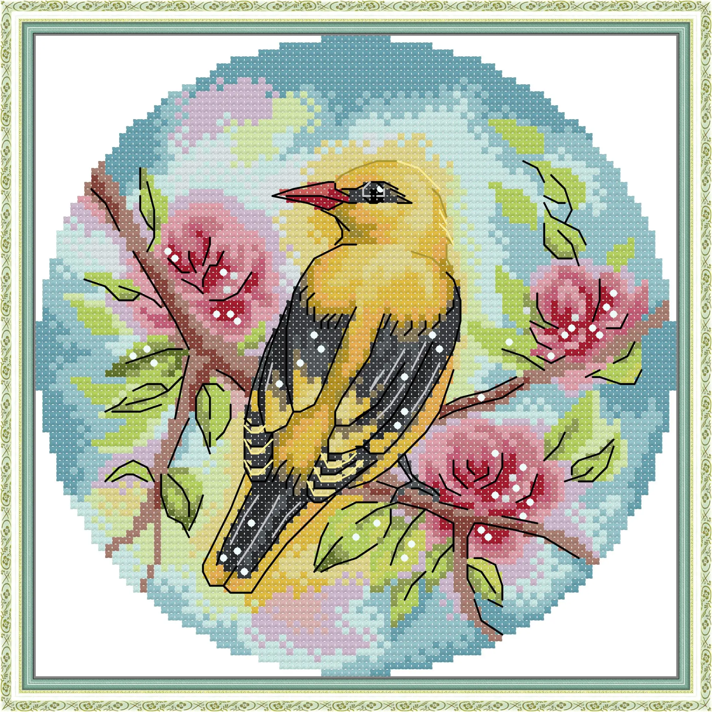 

Oriole Embroidery Stamped Cross Stitch Patterns Kits Printed Canvas 11CT 14CT Needlework Cross-Stitch
