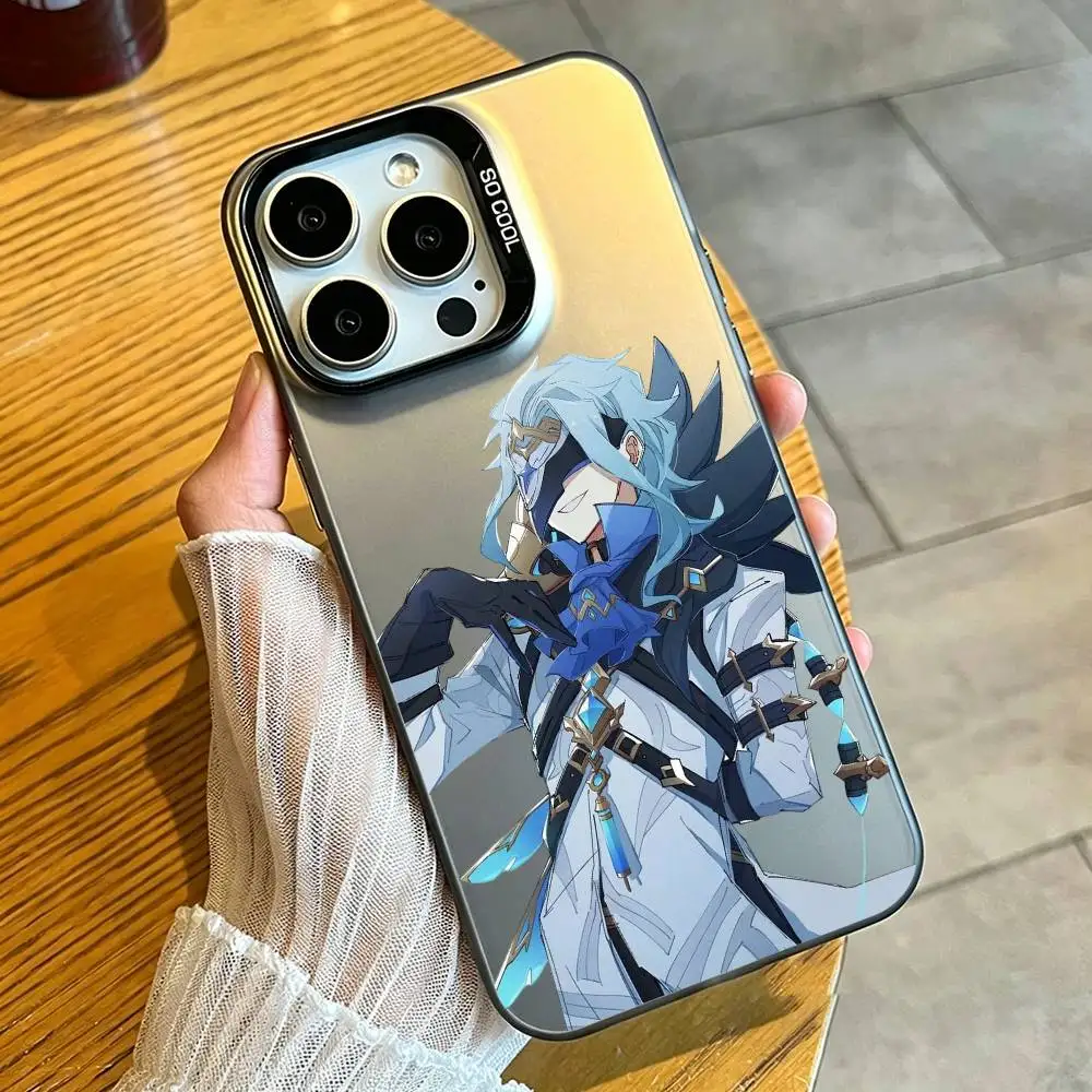 Чехол для телефона G-Genshin Impact D-Dottore для iPhone 17, 16, 15, 14, 13, 12, 11, Mini, Pro, E, MAX, матовый, белый, цвета конфет. (art.: 3920db9057fca) - 3920db9057fca