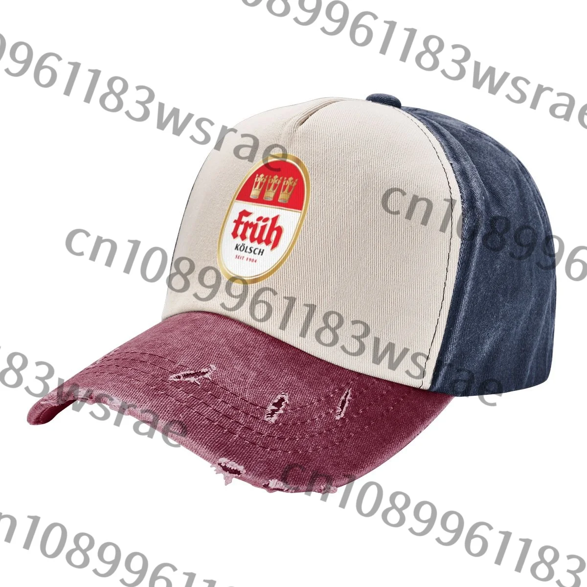 Классическая модная промытая бейсболка Fruh Kolsch